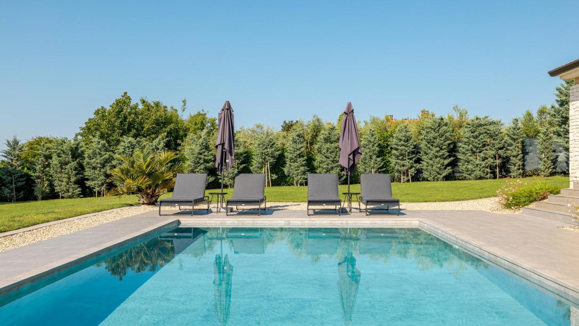 Villa Labin In Zartinj - Luxury Privacy Heated Pool With Auto Cover Exterior photo